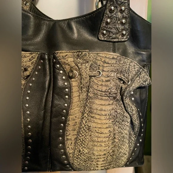 ❣️Real Snake + Lambskin Leather ❣️Bag❣️ - Picture 4 of 15